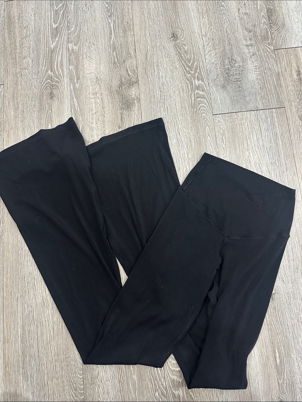 aerie Black Flared High-Rise Leggings